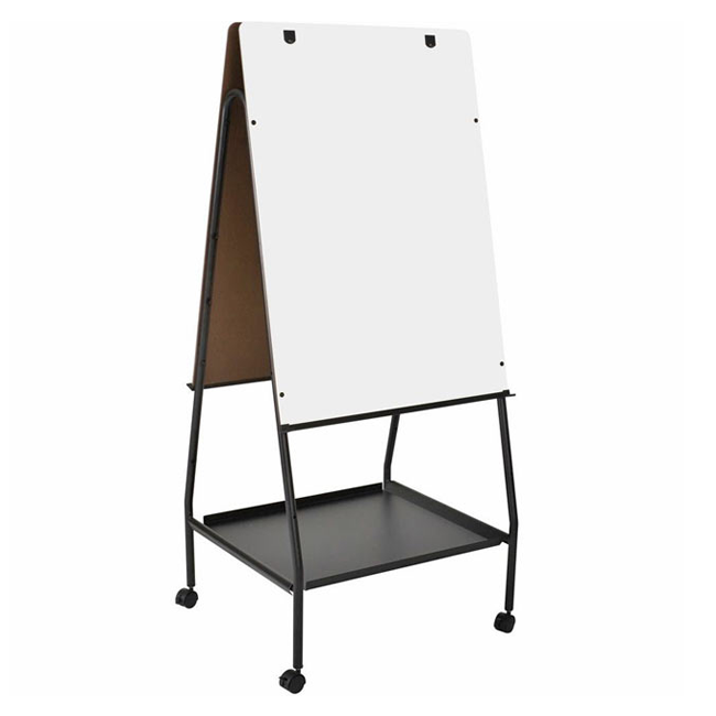 Ogee Curved Double-Sided Magnetic Whiteboard Easel with Porcelain