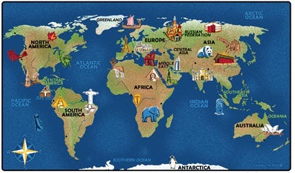 Click here for more Carpets for Kids Maps & Geography Rugs by Worthington