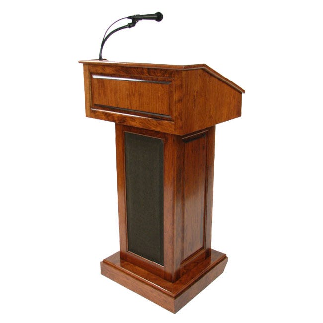Click here for more Executive Wood Products Sound Lecterns and Powered Podiums by Worthington