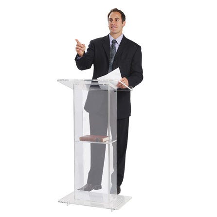 Click here for more Oklahoma Sound Acrylic Lecterns by Worthington