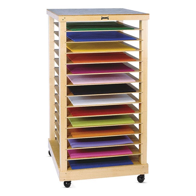 Paper Rack with 14 Shelves- Holds Paper Sizes up to 19''X24''