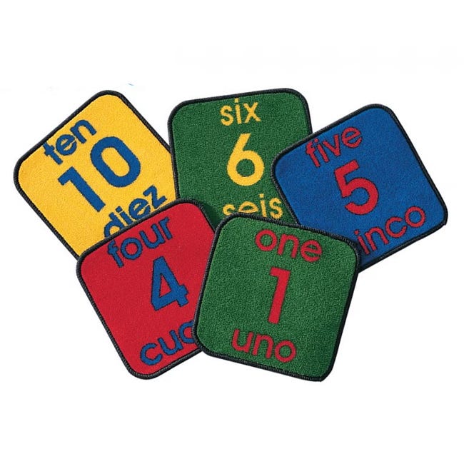 Bilingual Rug ValuePlus Number Squares ( Kit of 10 )