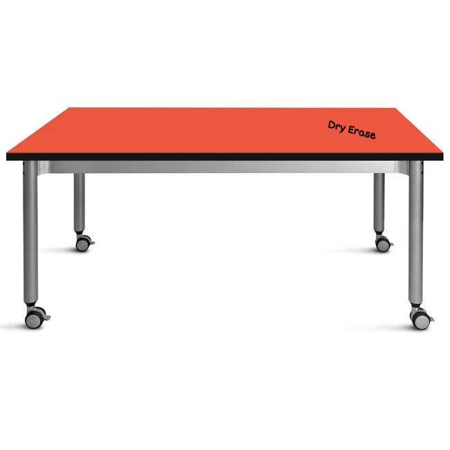 Dry Erase Kite Mobile Flip-Top Nest Table (30'' x 59'' Rectangle)