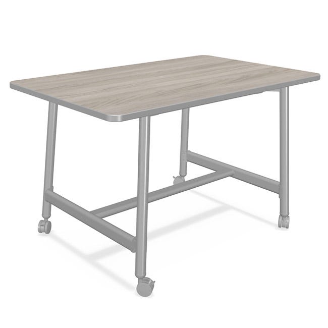 Akt Table w/ Circular Legs  (60'' W x 36'' D x 36'' H - Rectangle)