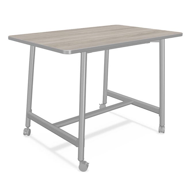 Akt Table w/ Circular Legs  (60'' W x 36'' D x 42'' H - Rectangle)