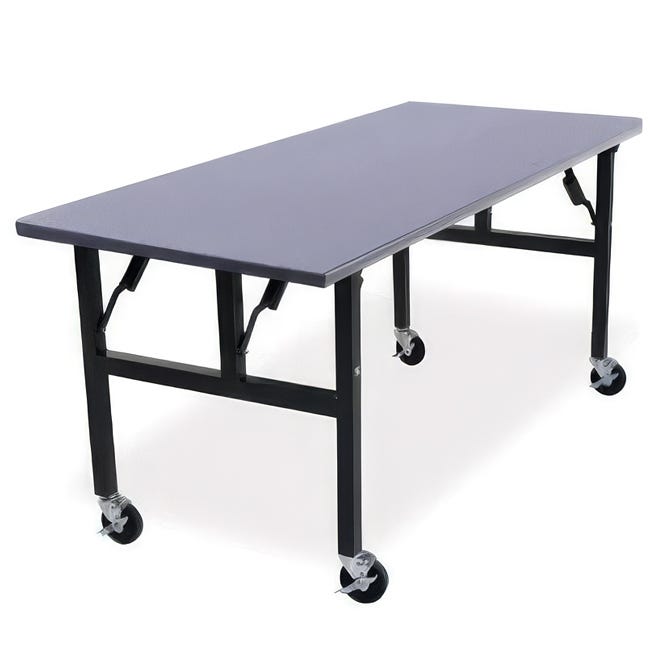 Aluminum Alulite Rectangle Folding Table w/ Casters