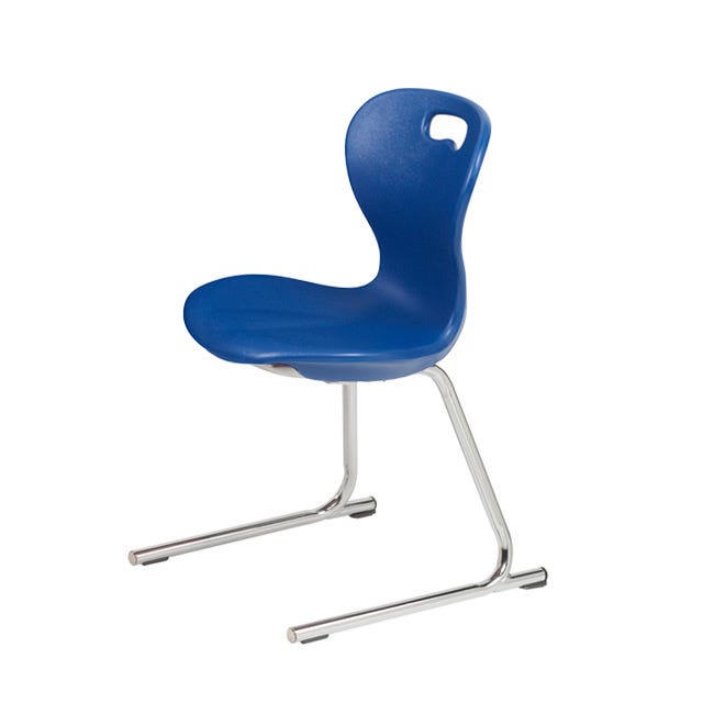 Blue cantilever school chair