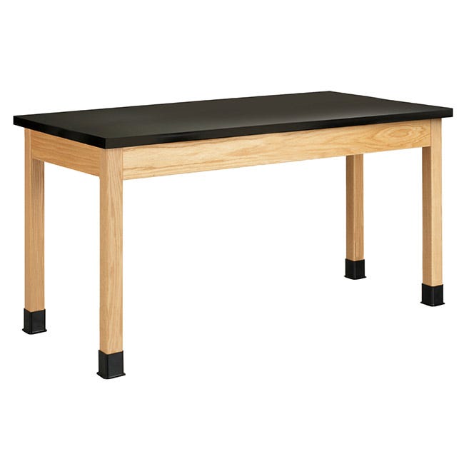 Solid Epoxy Resin Top Hardwood Science Table (21'' D X 48'' W)