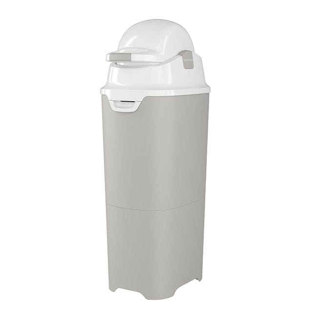 Large gray and white daycare and preschool diaper pail by Foundations Large gray and white daycare and preschool diaper pail by Foundations