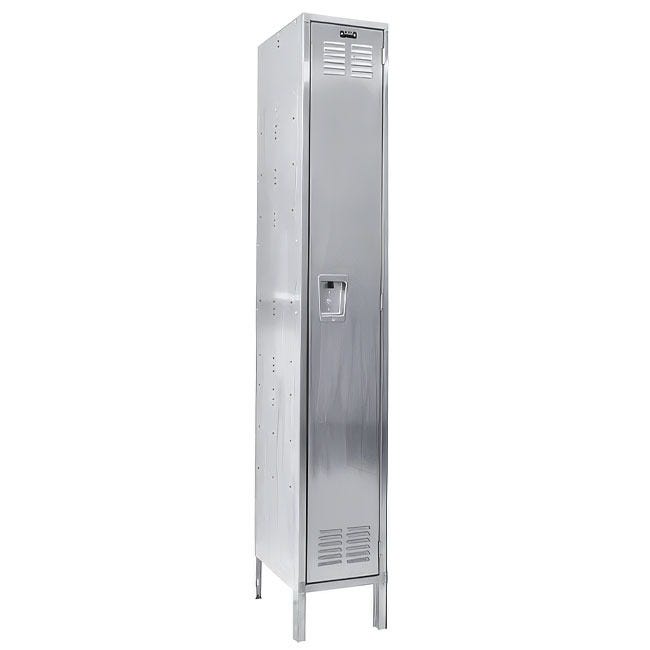 Stainless Steel Single-Tier 1-Wide Lockers (72'' H Opening)