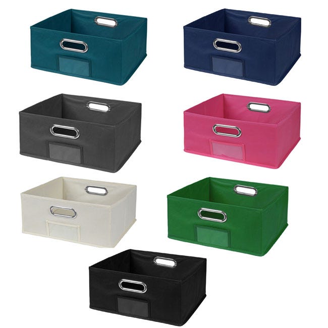 Regency Niche Cubo Half Size Foldable Fabric Storage Bin Set of