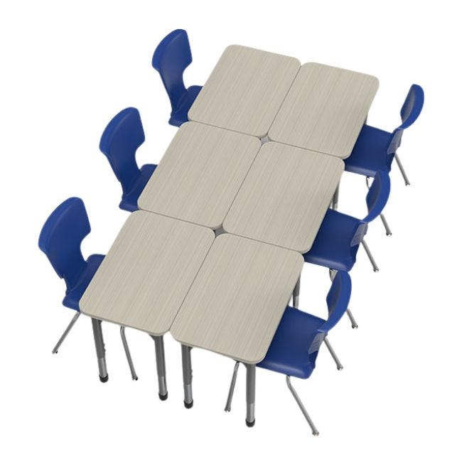 Classroom Set - 6 Premier Rectangle Desks (20
