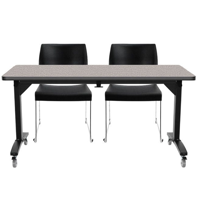 Mobile Flipper Table with 8800 Series Cafetorium Stack Chairs   