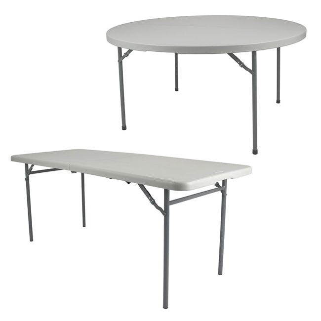 Comfort Max Fold In Half Plastic Folding Tables by National Public Seating Comfort Max Fold In Half Plastic Folding Tables by National Public Seating
