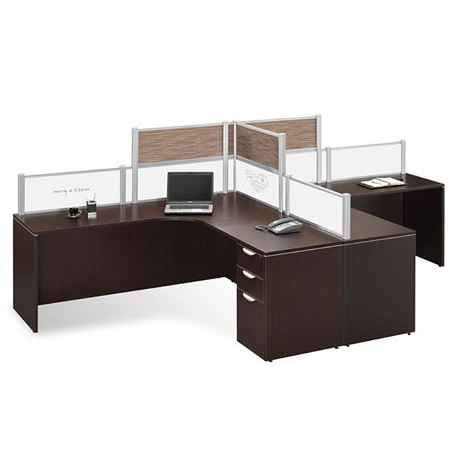 Multi-person office workstation. Multi-person office workstation.
