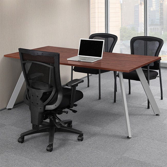 Small conference table or office desk.