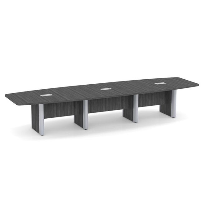 Boardroom conference table with elliptical base. Boardroom conference table with elliptical base.