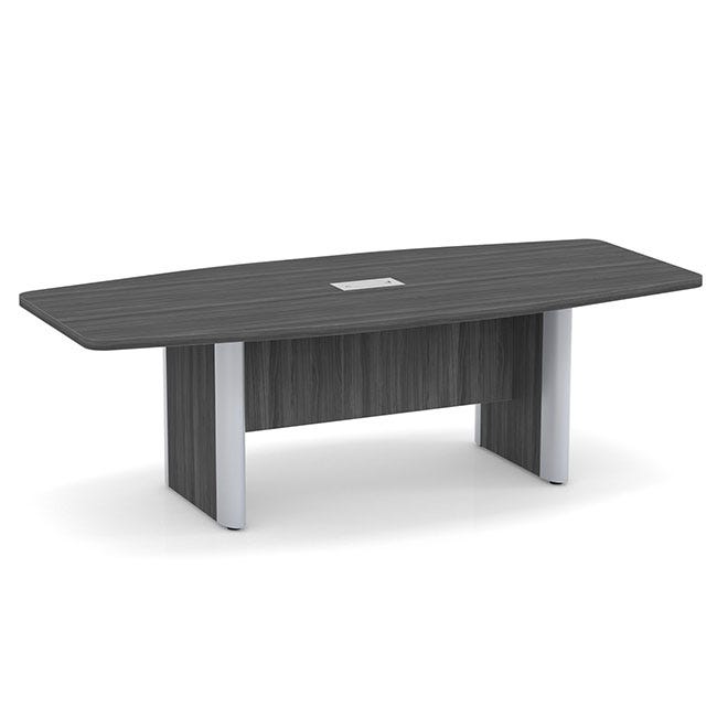 Boat shaped conference table with an elliptical base. Boat shaped conference table with an elliptical base.