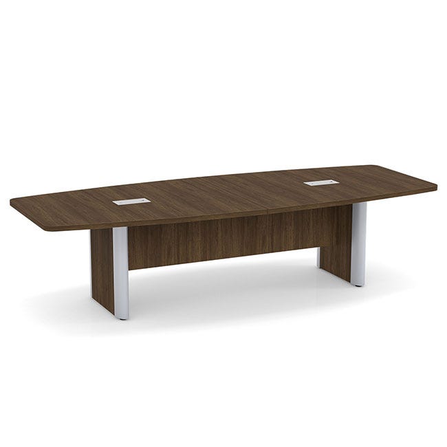 Boat shaped conference table with elliptical base. Boat shaped conference table with elliptical base.