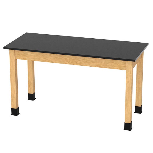 Solid Phenolic Resin Top Hardwood Science Table (36'' D X 54'' W)