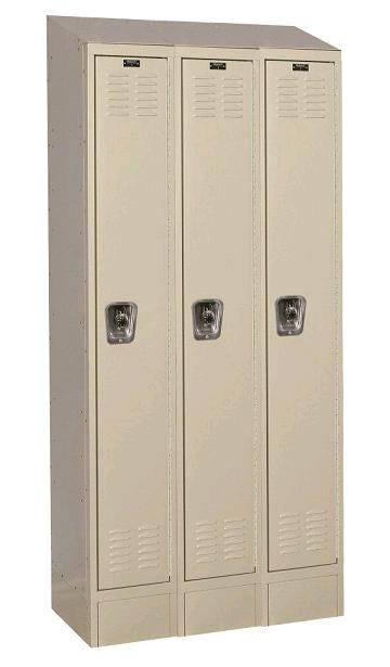 Hallowell ReadyBuilt2 Single-Tier 3-Wide Lockers w/ Slope Top & Locks ...
