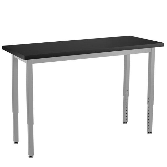 Height Adjustable Steel Science Table with Chemical Resistant Top (24'' x 72'')