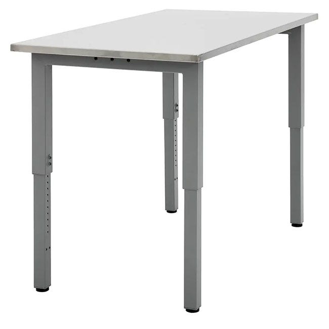 Adjustable Planner Studio Stainless Steel Top Table with Glides (48'' W ...