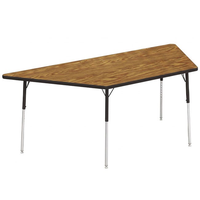 4000 Series Activity Table (30'' X 30'' X 60'' Trapezoid, 22"-30"H Adjustable)