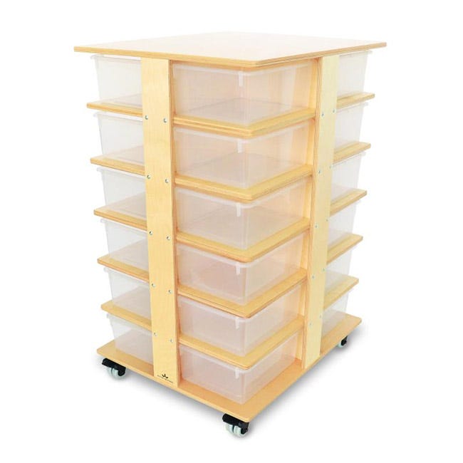 24-Tray Mobile Storage Tower