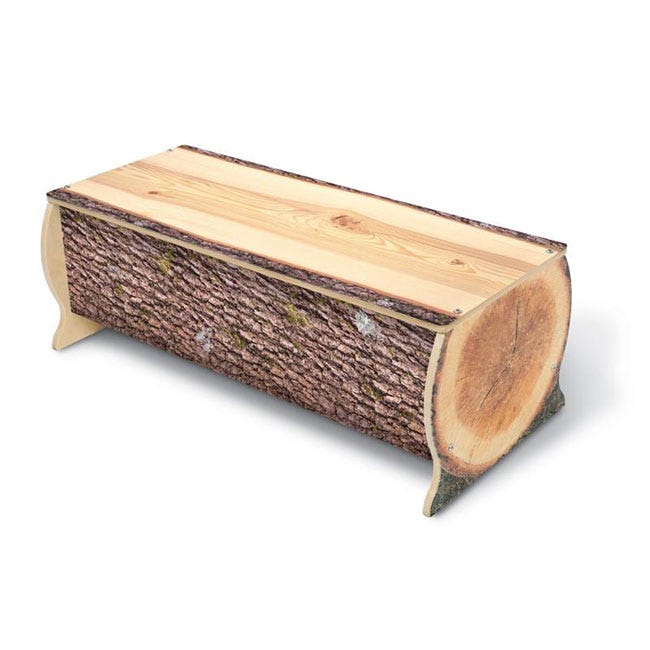 Preschool and daycare indoor log bench by Whitney Brothers