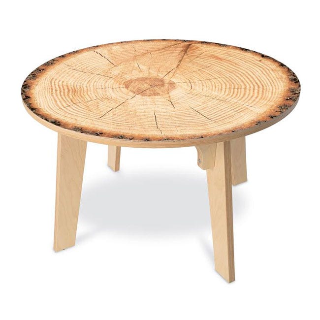 Nature-inspired round kids activity table