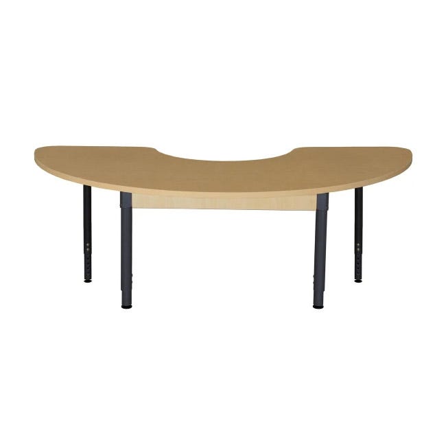 Activity Table w/ Adjustable Legs (22'' x 64'' Half Round)