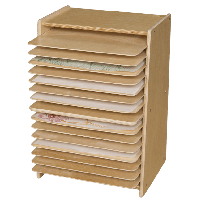 Worthington Direct Mobile flat file file storage rack.