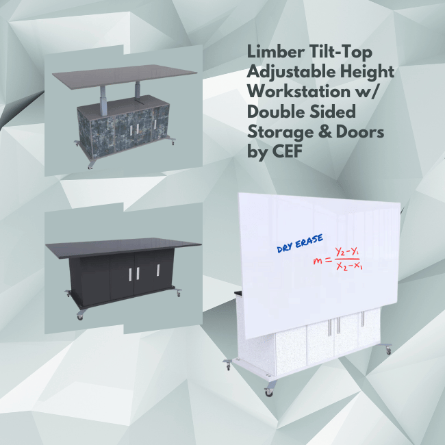 Worthington Direct Tilt-top and height-adjustable workstation
