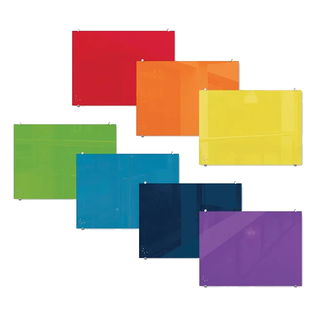 Colorful meeting room dry erase boards