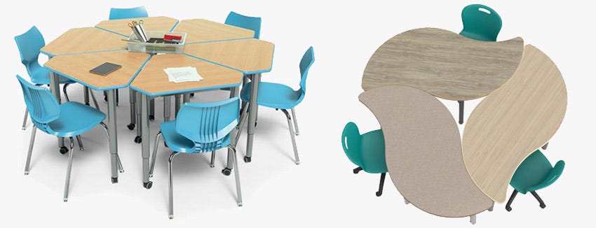 Examples of Collaborative School Desks