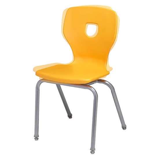 Yellow classroom jiggle chair for students. 