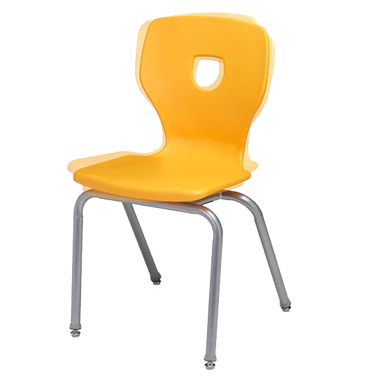 Yellow classroom jiggle chair for students. 