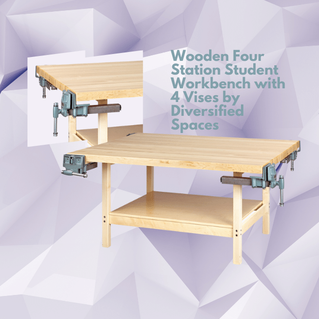 Shop table with maple top and four vises