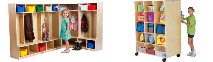Examples of Preschool Kid's Storage