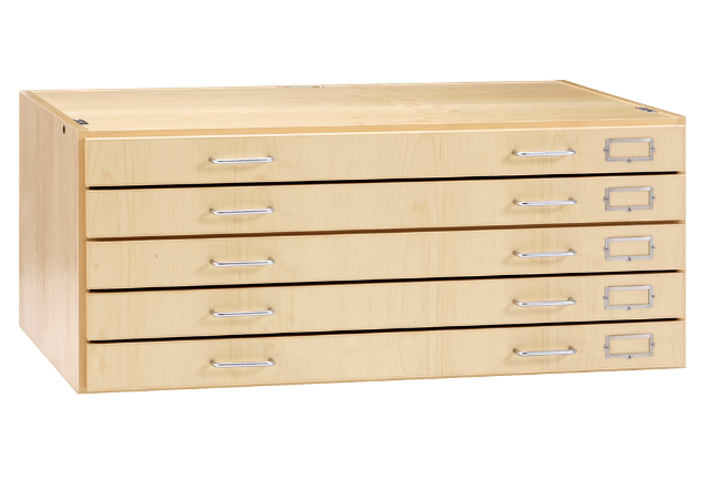 Worthington Direct Flat file storage with five drawers.