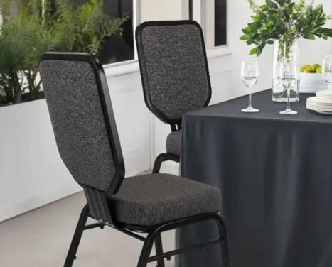 New Flex Back Padded Banquet Chairs at Event