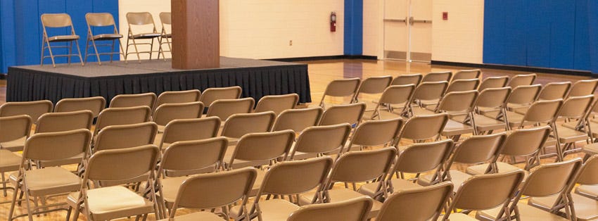 Folding Chairs used during an indoor event