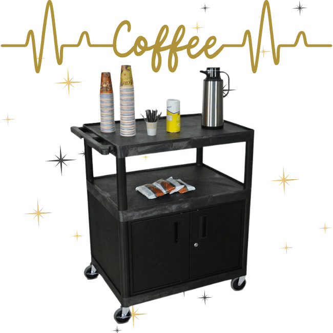 Utility mobile coffee cart