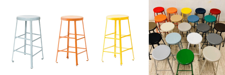 Worthington Direct Colorful metal stools