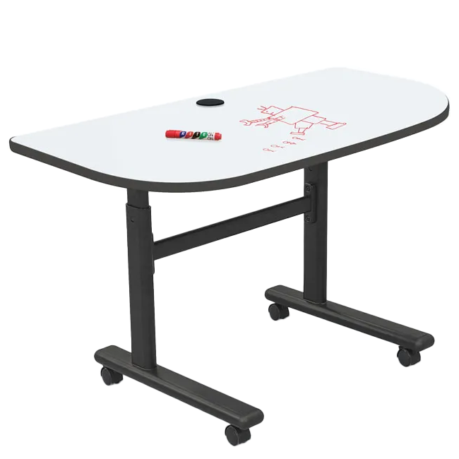 Mobile whiteboard conference table 