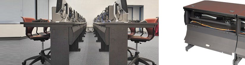 Pronto Training Table with Lockable Cable Tray