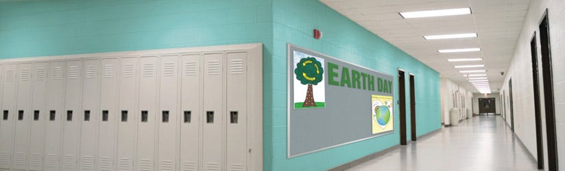 School Hallway Bulletin Board