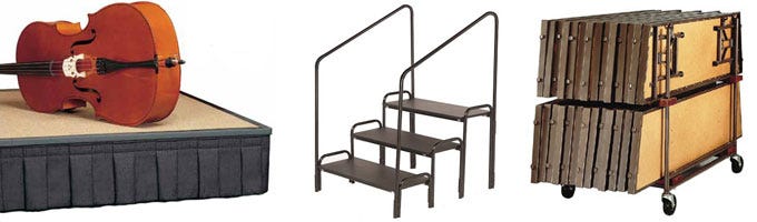 Examples of Stage and Riser Accessories