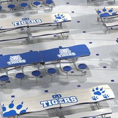 School Cafeteria with custom logos